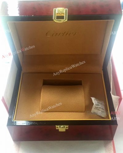 Newest Style Cartier Replica Watch Boxes - Red Wood & Lock